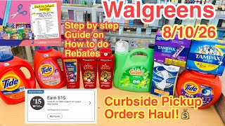 Walgreens Haul || P&G Curbside Orders || Step by Step on How to do the P&G Rebates || I Got Approved