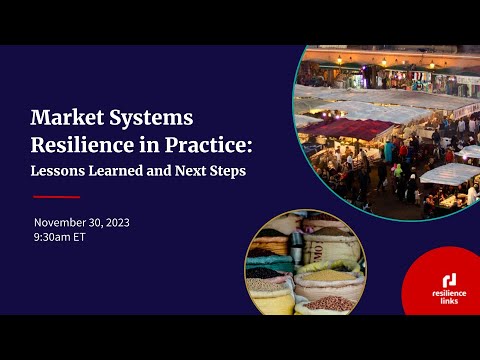 WEBINAR | Market Systems Resilience in Practice: Lessons Learned and Next Steps