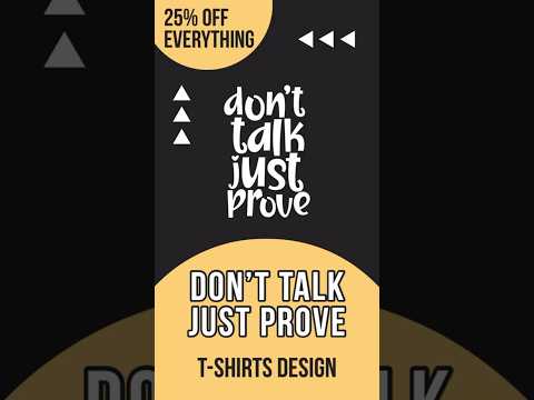 Don't Talk Just Prove | T-Shirt Design | FOR MEN'S👕& WOMEN'S👚#shorts #motivational