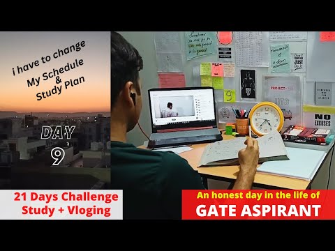 Day-9 || 21 days challenge📚|study vlog | an honest day in the life of gate aspirants