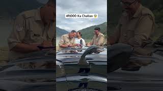49,000 Ka Challan 😰 || zblack scorpio || #manali #policecar #modified #scorpio