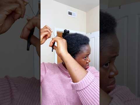Quick pony on short natural hair #naturalhair #ponytail #hairstyle #hair #fyp #shorts