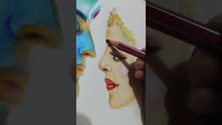 Radhakrishnan ❤️#art #drawing #radhakrishnaart