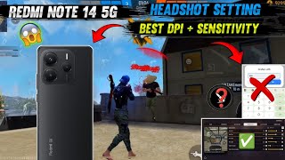 Redmi Note 14 5G Best Sensitivity + DPI Free Fire | Redmi Note 14 5G Best Headshot Settings Free ...