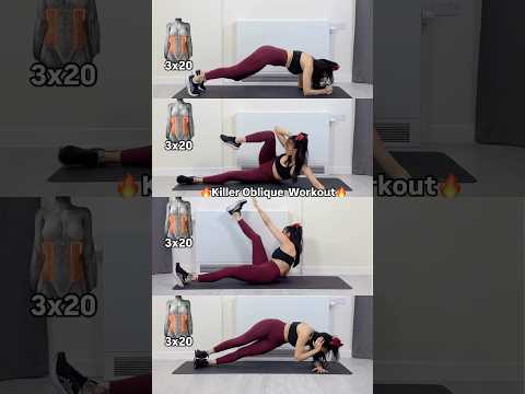 🔥killer oblique workout for a strong & lean core! 🔥 #core #coreworkout #obliqueworkout #abs #ab