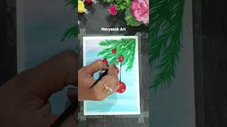 Christmas window painting #shorts #drawingandpainting