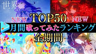 【ALLTIME全期間/月間TOP50】6月ホロライブ歌ってみた月間ランキング 50 most viewed cover song this MONTH【2025年6月】【hololive】