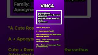 Vinca ( easy and fast learn ) #fastlearning #easytounderstand #pharma #pharmacy #pharmacist