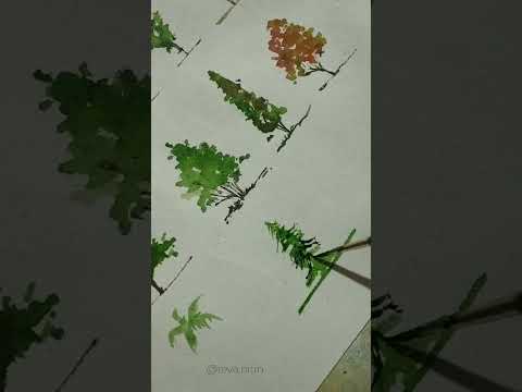 Christmas tree#watercolours #rendering #rendering 🌲