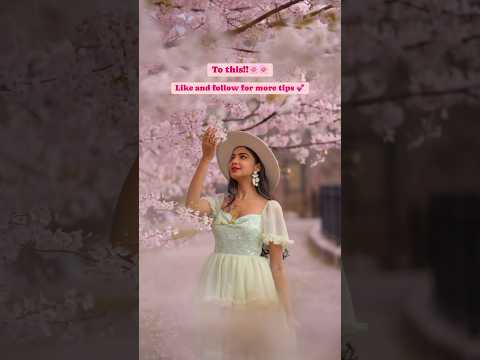 Phot idea with cherry blossoms #posing #howtopose #posesideas #poses #posingtips #shorts #viralvideo