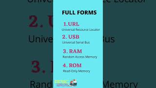 FULL FORMS FOR RPSC COMPUTER INSTRUCTOR EXAM 2022