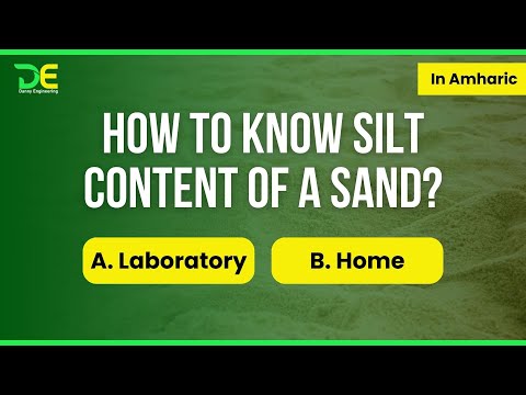Silt content in sand