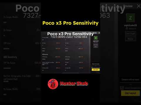 Poco X3 Pro Bgmi Sensitivity Setting | Poco x3 pro Bgmi Sensitivity Code | Poco X3 Pro Sensitivity