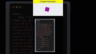 Origami Preloader | Creative Loading Animation Using HTML, CSS & JavaScript #coding #htmlcssjs
