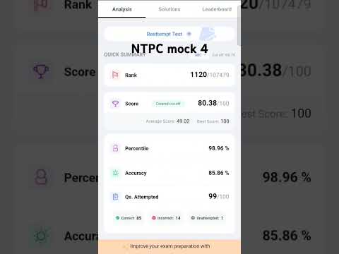 NTPC mock test 4