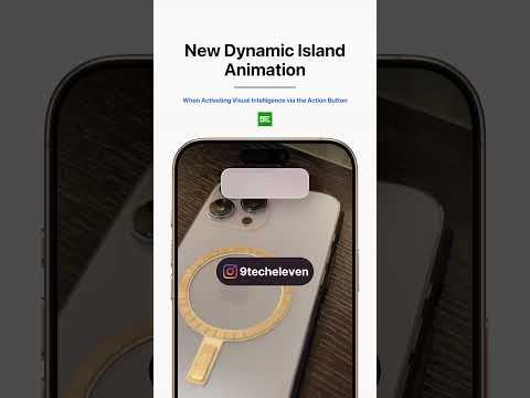 New Dynamic Island Animation appears when Visual Intelligence is activated via the Action Button.