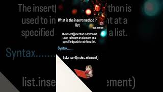 insert// python // list data type #data type #list #listmethod #pythonoflist #codeofpython