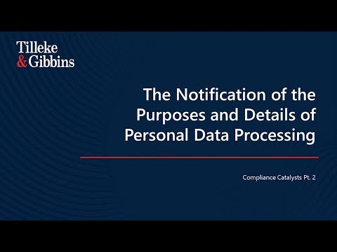 Compliance Catalysts- EP 2: The Notification of the Purposes and Details of Personal Data Processing