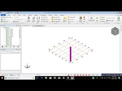 Tekla structural Designer 2017 add column properties.