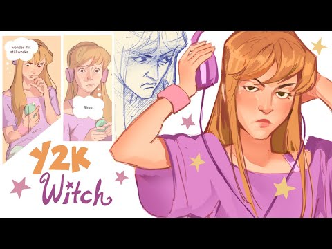 designing my y2k witch character! ✿ fun worldbuilding + comic writing