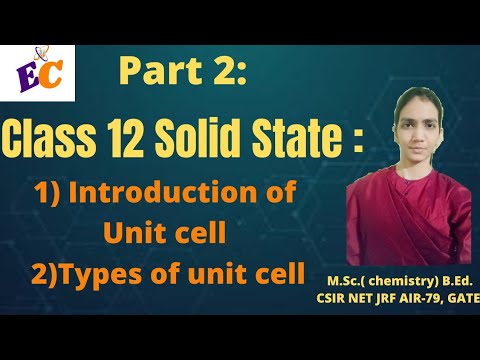 Class 12 Solid State| unit cell| Types of unit cell.