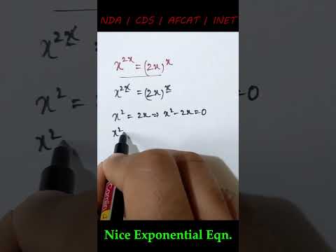 Nice Exponential Equation | NDA | CDS | AFCAT | INET | Simple approach