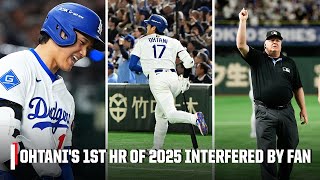 Shohei Ohtani's FIRST HOME RUN of 2025 MLB season stands after review 🔥 | MLB on ESPN