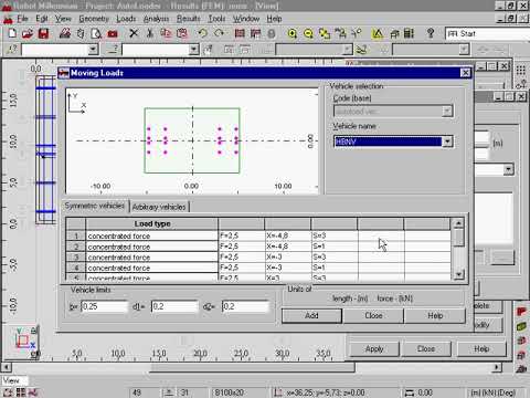 Autodesk Robot structural analysis -bridge load analysis