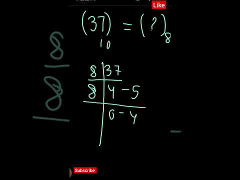 decimal to octal conversation  in 15 sec #shorts  #viral