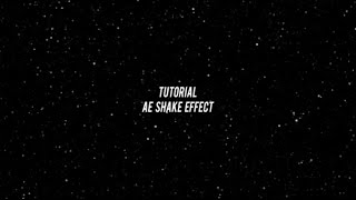 [tutorial] after effects shake effect
