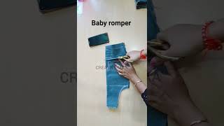 stylish baby dress from old jeans/ #trending #kaavaalaa  #viral #shortsviral #jailer #romper  #reuse