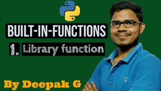 Built-in-functions | Types of built-in-function | Library function | Python | hindi | english