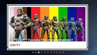 Halo Infinite Unity 2024 nameplate. emblem and all unity armor coatings