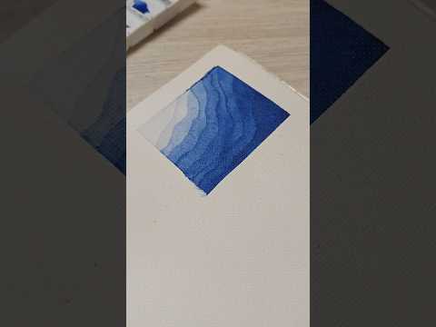Was experimenting with how watercolor layers of blue on a handmade paper ...#watercolor