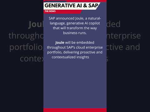 SAP Announces GenAI assistant, to be embedded in cloud solutions  #sapbtp #ai #genai #aiassistant