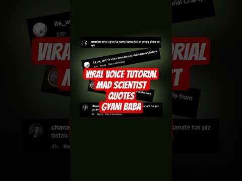 Viral Voice Tutorial Mad Scientist 11 Eleven Labs Artificial Intelligence Trending #short #max #baba