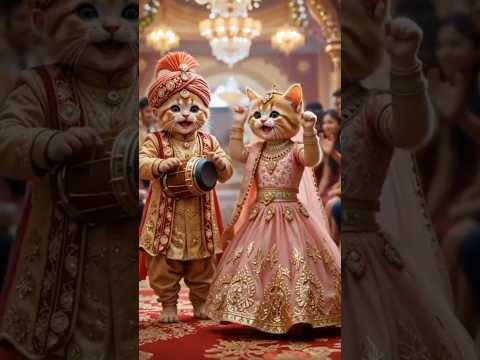Ding Chika Dance party | Cute Cat Grooves #shorts #viralshort #danceparty #asmr  #meowmoves