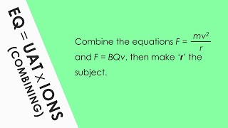 Path of a Charged Particle Equation - Maths for A Level Physics
