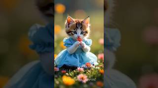 A Tiny Cat's Kiss for Your Heart: Love and Hope in Every Petal 🌸🐾 #cat #cute #kitten