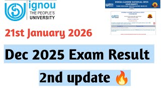BREAKING NEWS IGNOU DEC 2025 RESULT 2ND UPDATE   #livestream