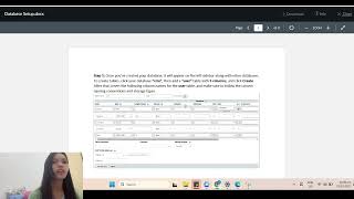 Database Setup and Table Creation in WampServer