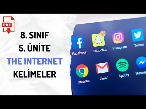 8. SINIF İNGİLİZCE 5. ÜNİTE THE INTERNET KELİMELER - QUIZ + PDF