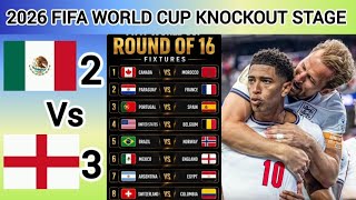 FIFA WORLD CUP ROUND 16 TABLE UPDATE after Mexico vs England match 