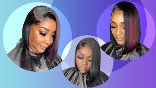 EXTREMELY DETAILED Best Lace Closure Side Part Bob Quick Weave | Hair Tutorial | How To Razor Cut