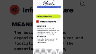 Meaning of Word  INFRASTRUCTURE #shortvideo #english #learning