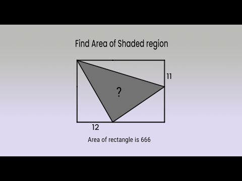 Find area of shaded region. | 2 pure geometry ways!