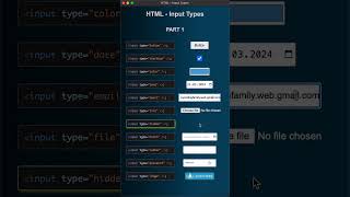 HTML Input Types Explained in Seconds | Quick Web Development Guide