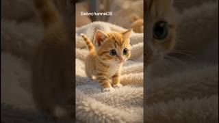 A Tiny Kitten First Adventure🐱🔥 #youtubeshorts #kidsshorts #cute
