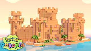 BUILDING A SAND CASTLE IN BUBBLY BASIN! | POKOPIA