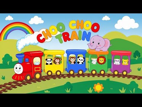 "Choo Choo Train" 🚂🌈 | Magical Colors Adventure for Kids | Learn Colors with Fun Cartoon Rhyme!